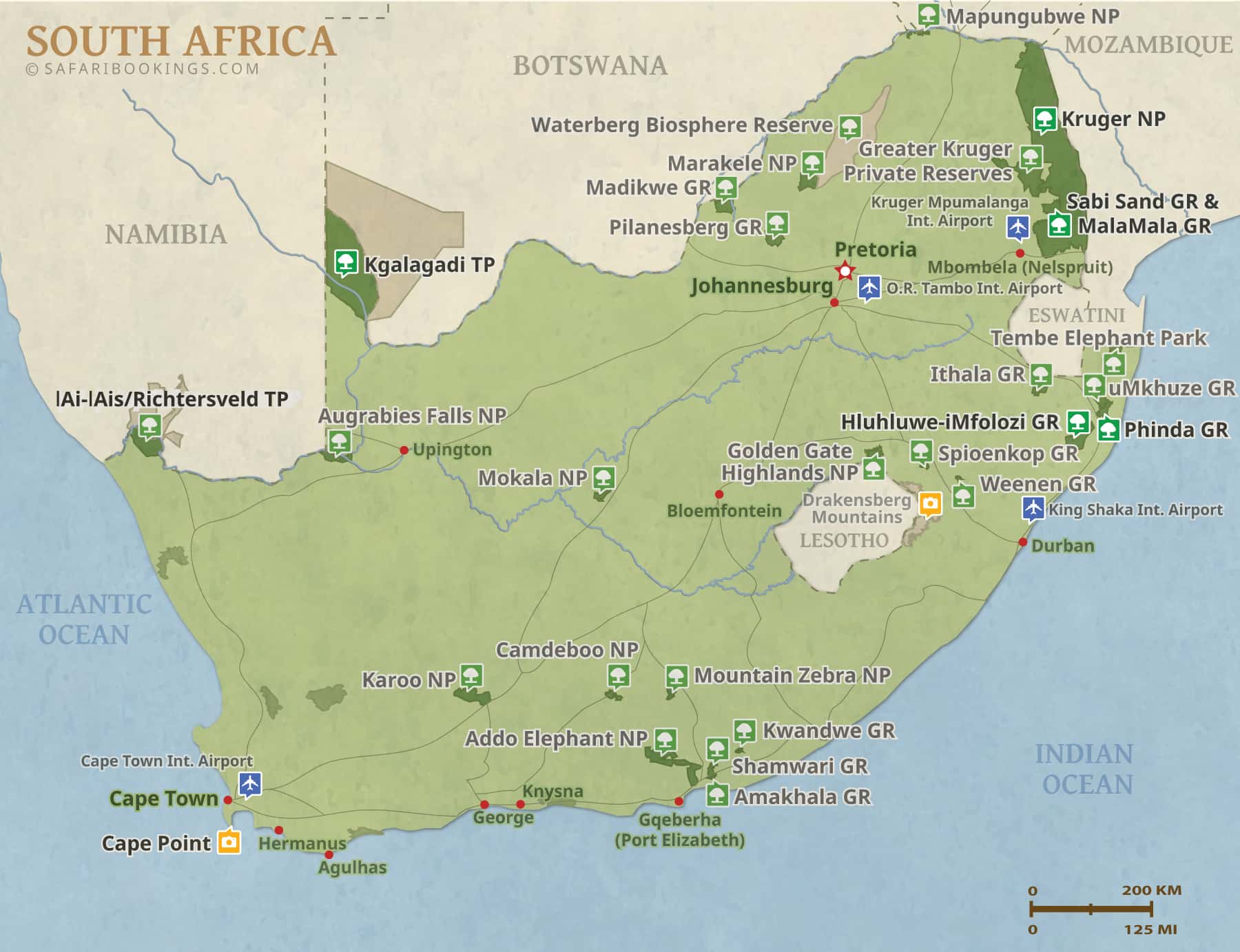 South Africa map